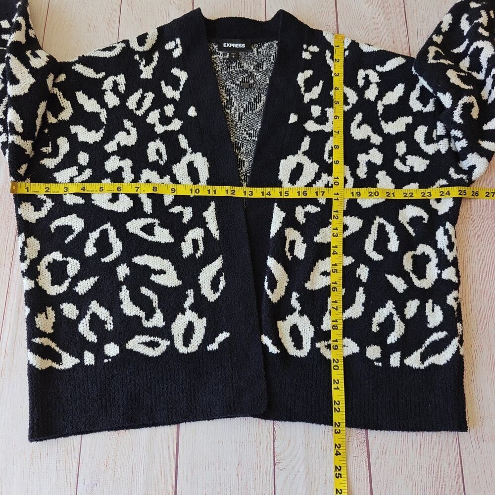 Express Open Front Leopard Print Cardigan Sz S Nw… - image 8